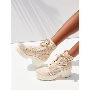 Urban Outfitters Mya Eyelet Bubble Toe Boots